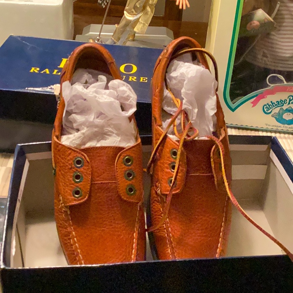 Polo Ralph Lauren 11D Bienne Tan Boat Shoes